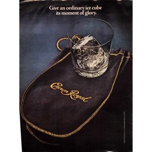 Vintage Crown Royal Print Ad Whiskey Alcohol Home Bar Decor 1981